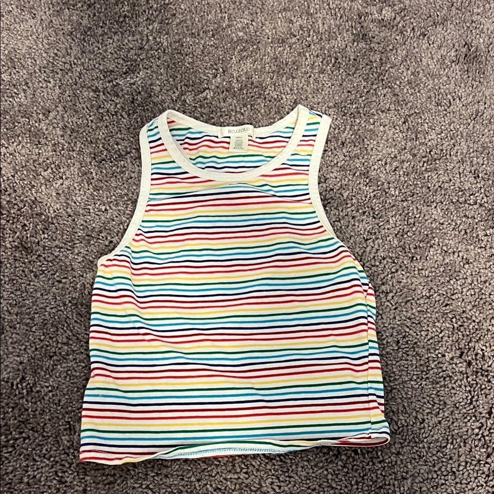 Bozzolo Multicolor Striped Tank Top
